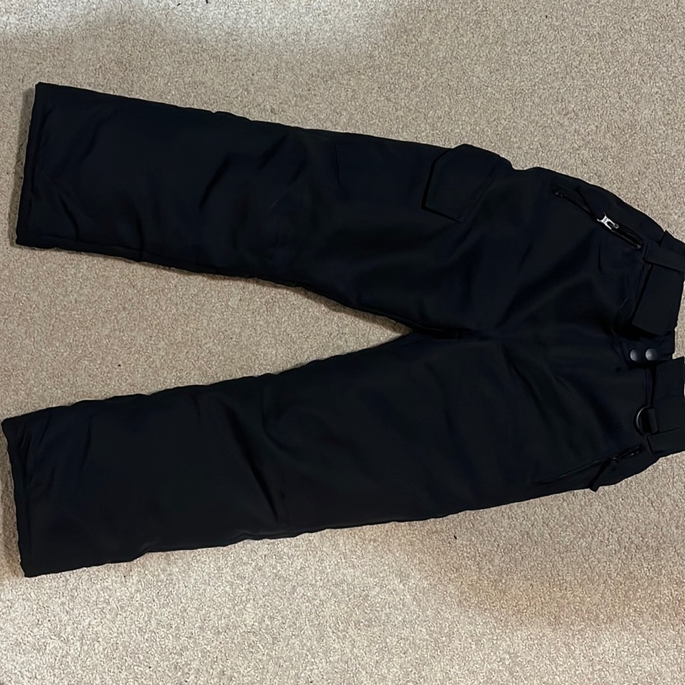Kids Black Snow Pants Size 7